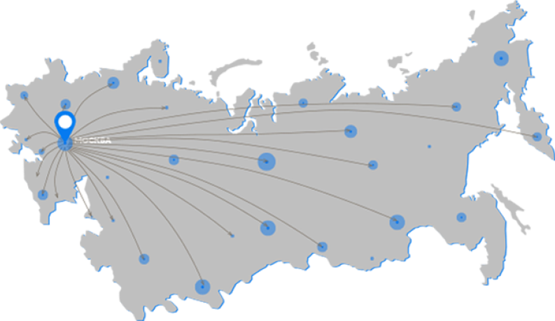 Карта с представительствами Dexshell