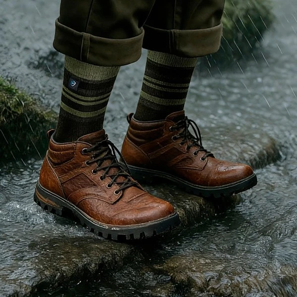 Водонепроницаемые носки Dexshell Thermlite 2.0 черный/оливковый