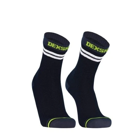 Водонепроницаемые носки DexShell Pro visibility Cycling черный/серый/зеленый M (39-42) (В зип пакете)