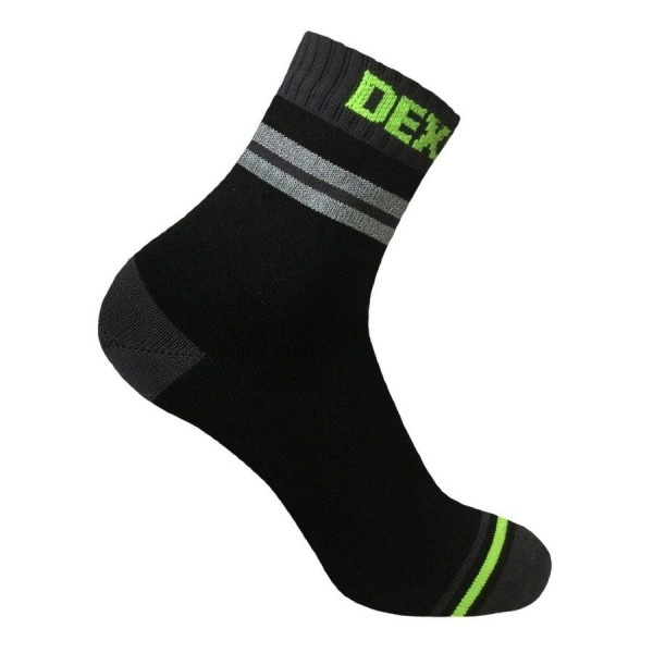 Водонепроницаемые носки DexShell Pro visibility Cycling черный/серый/зеленый M (39-42) (В зип пакете)