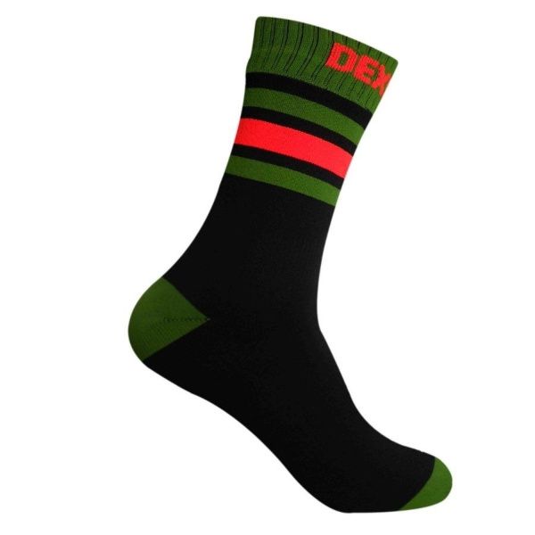 Водонепроницаемые носки DexShell Ultra Dri Sports Socks черный/зеленый/оранжевый