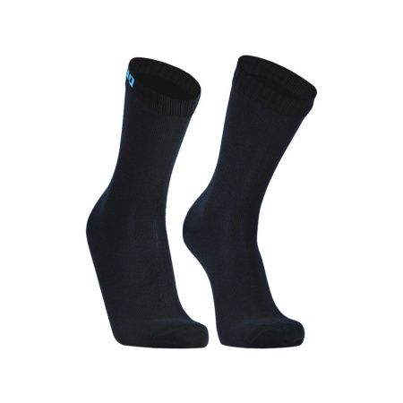 Уцененный товар Водонепроницаемые носки DexShell Ultra Thin Crew черный/голубой M (39-42)(В зип пакете)