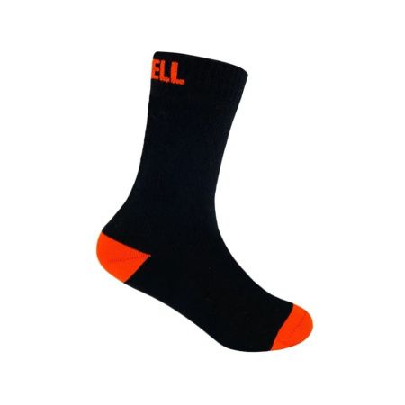 Уцененный товар Водонепроницаемые детские носки DexShell Ultra Thin Children Socks черный/оранжевый S (16-18 см)(В зип пакете)