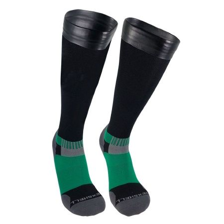 Уцененный товар Водонепроницаемые носки Dexshell Wading Pro черный/зеленый S (36-38) гетры(В зип пакете)