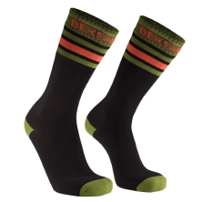 Водонепроницаемые носки DexShell Ultra Dri Sports Socks черный/зеленый/оранжевый